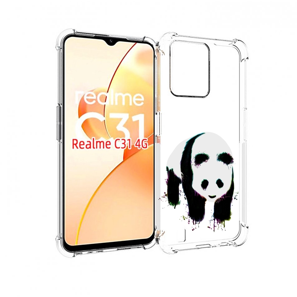 

Чехол MyPads панда в акварели для OPPO Realme C31, Прозрачный, Tocco
