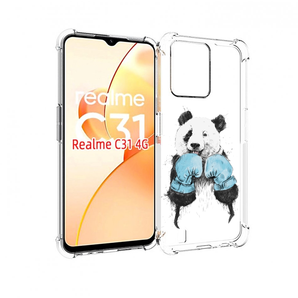 

Чехол MyPads панда боксер для OPPO Realme C31, Прозрачный, Tocco