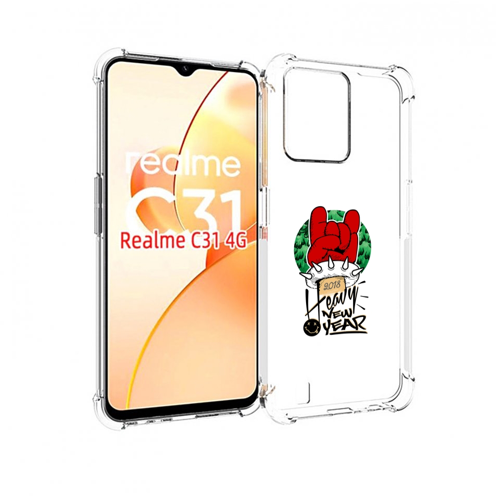 

Чехол MyPads Гангстер новый год для OPPO Realme C31, Прозрачный, Tocco