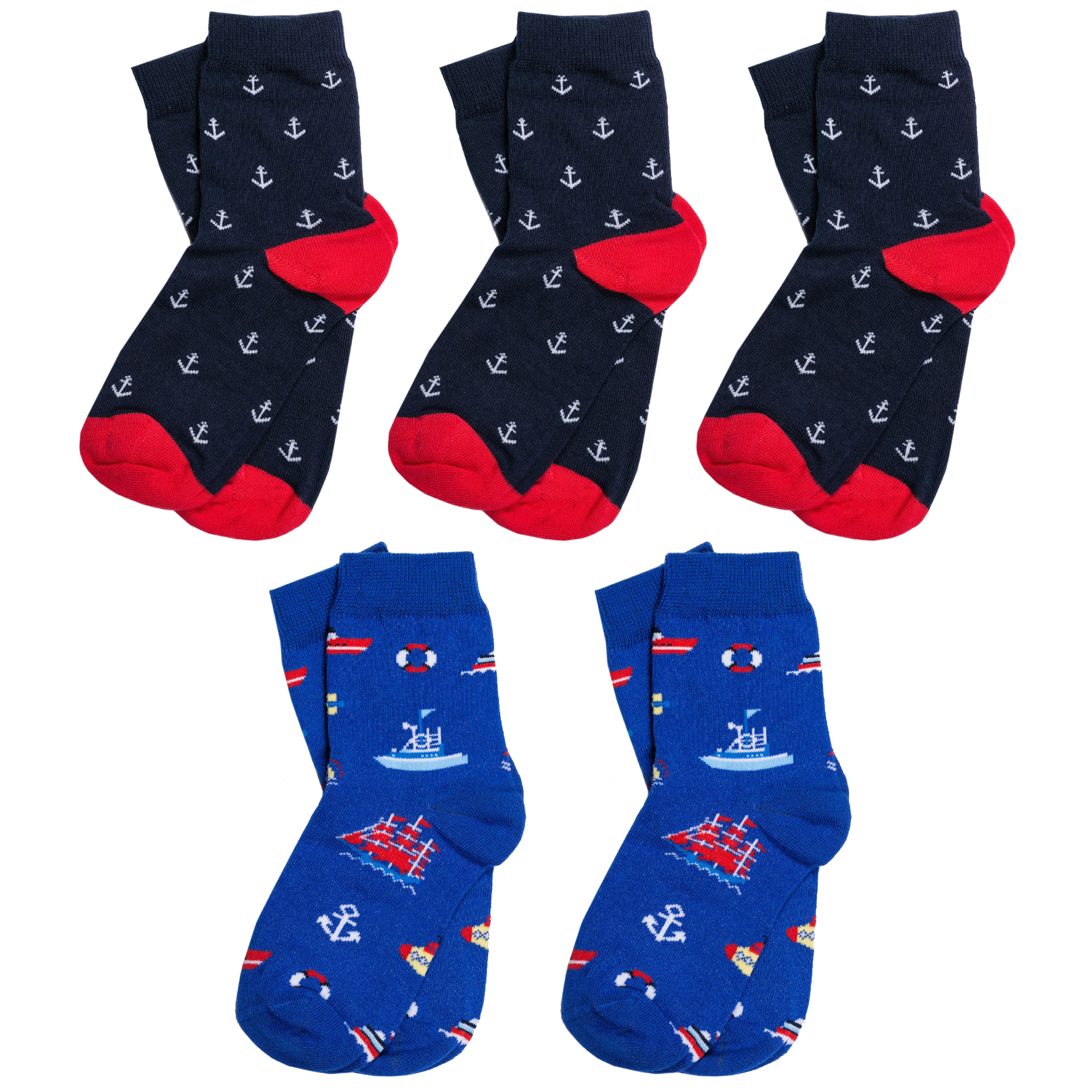

Носки детские Rusocks 5-Д-43 цв. синий; красный; белый р. 14-16, 5-Д-43