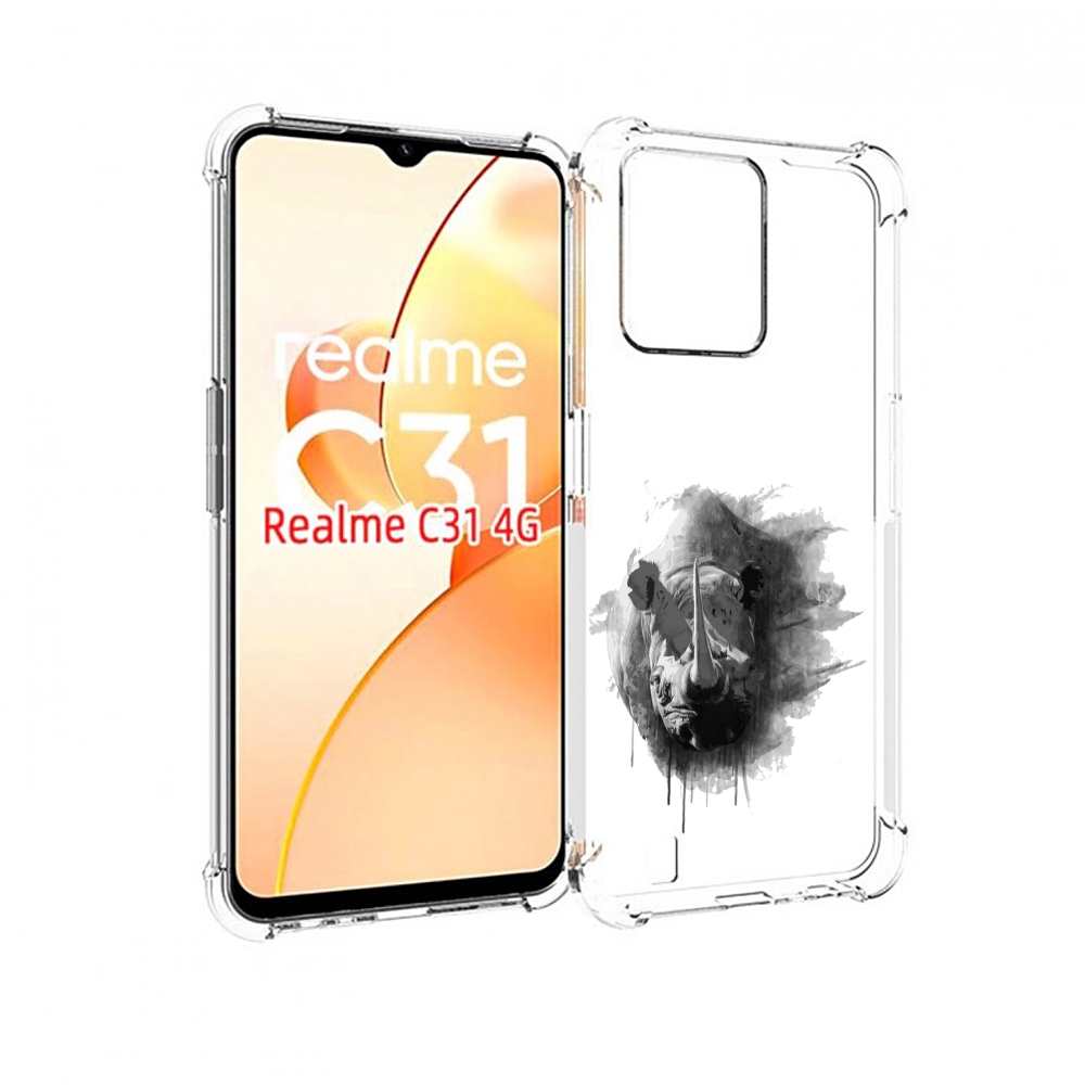 

Чехол MyPads носорог для OPPO Realme C31, Прозрачный, Tocco