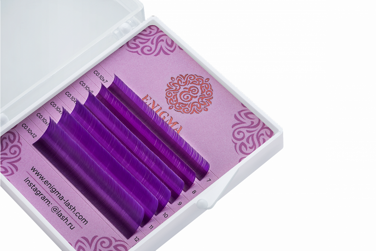 

Ресницы Enigma цветные мини 0,10 C 8-13 мм Purple 6 линий, Фиолетовый