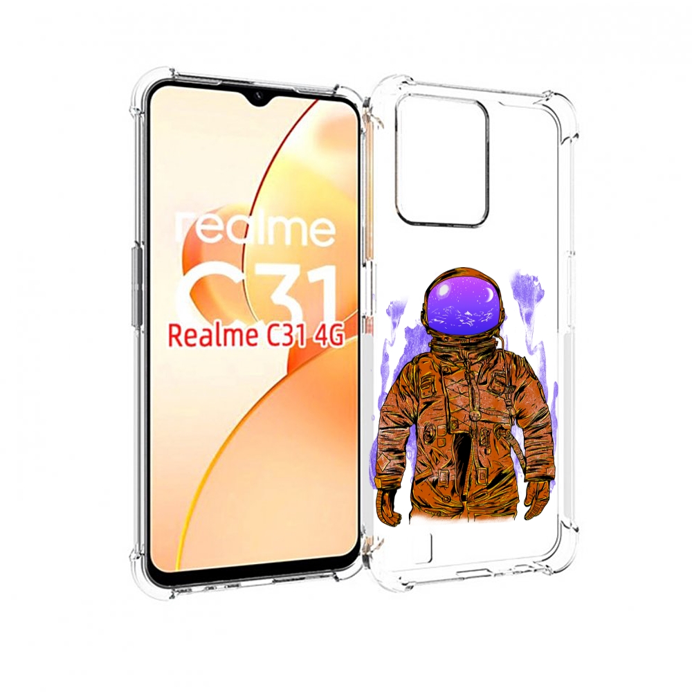 

Чехол MyPads нарисованный мужчина в скафандре для OPPO Realme C31, Прозрачный, Tocco