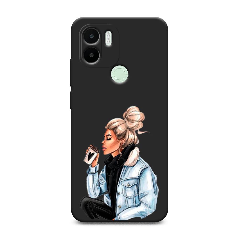 

Чехол Awog на Xiaomi Redmi A1+ "Cute girl", Бежевый;черный;голубой, 316752-1