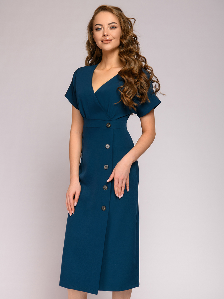 фото Повседневное платье женское 1001dress 0112001-30032te бирюзовое 42