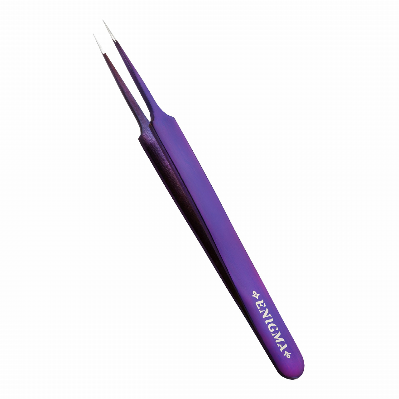 

Пинцет прямой A Enigma (Энигма) (Purple metallic) с ручной заточкой extra-sharp