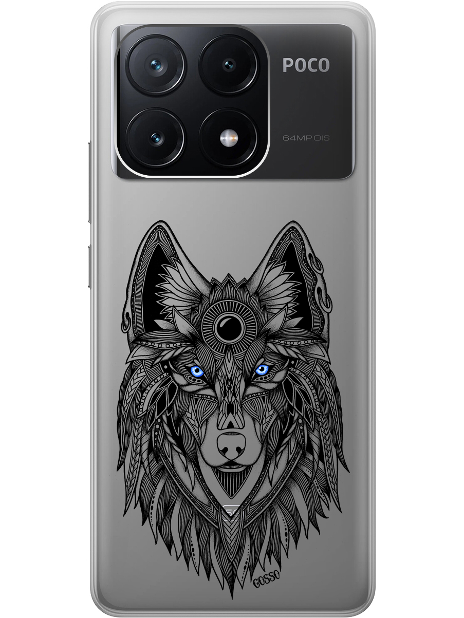 

Силиконовый чехол на Xiaomi Poco X6 Pro 5G с рисунком "Grand Wolf" прозрачный, Прозрачный;голубой;черный, 20012122