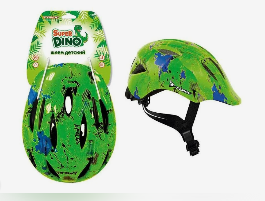 Шлем TRIX Super Dino, детский, кросс-кантри, 11 отверстий, регулировка обхвата, размер: S