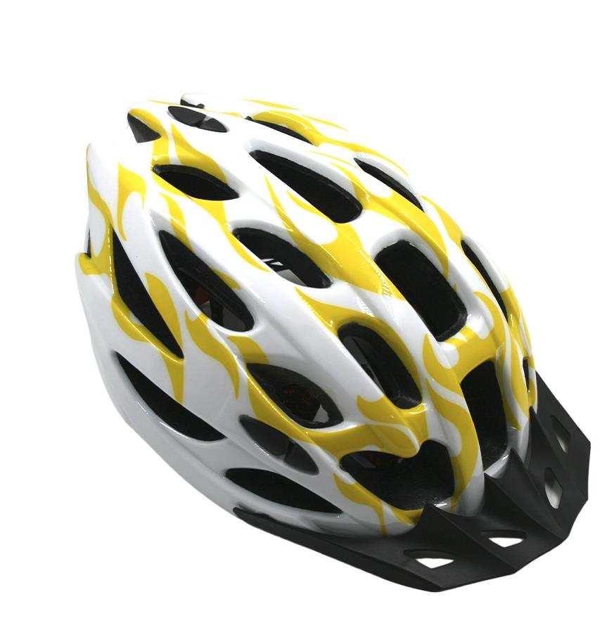 Шлем велосипедный STELS FSD-HL003 жёлто-белый L