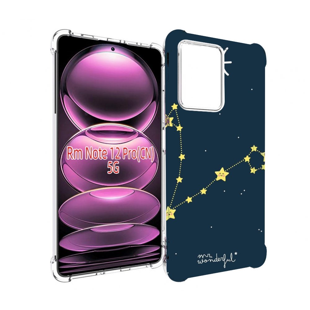 

Чехол MyPads знак зодиака рыбы 1 для Xiaomi Redmi Note 12 Pro, Прозрачный, Tocco