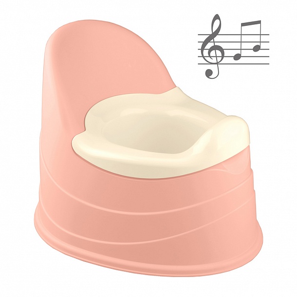 Горшок детский музыкальный Бытпласт 4313003, светло-розовый