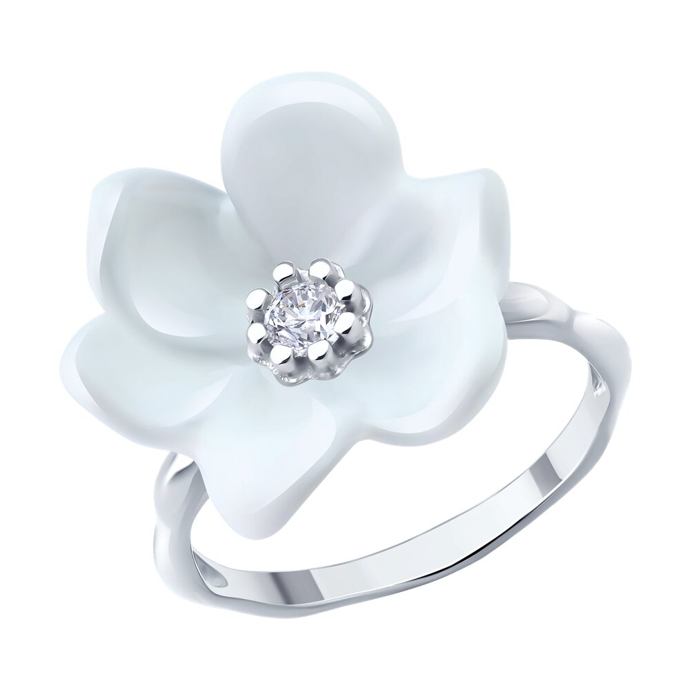 

Кольцо из серебра р. , SOKOLOV 94014401, фианит/эмаль, 94014401