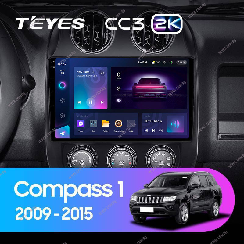 Штатная магнитола Teyes CC3 2K 360 6128 Jeep Compass 1 MK 2009-2015 5600000₽