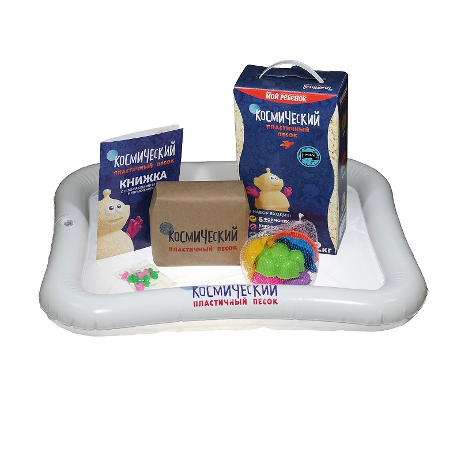 

Набор для лепки Космический песок Песочница, формочки 2kg Light Blue КП01Г20Н