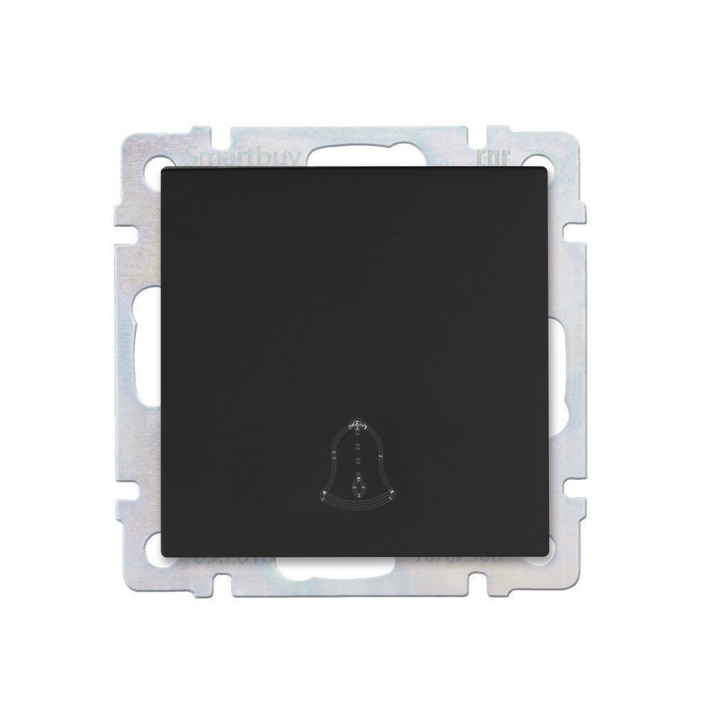 фото Кнопка звонка черная smart buy "нептун" sbe-05b-10-b1-0