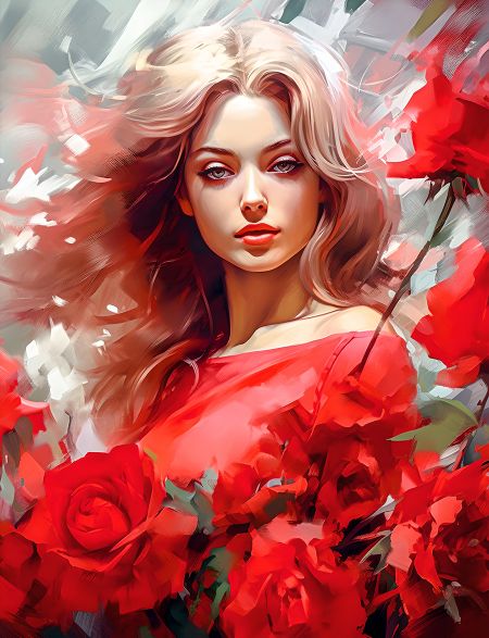 

Алмазная мозаика на подрамнике Привлекательная девушка, 40x30 см, 30 цветов, 63833, ПРА-341