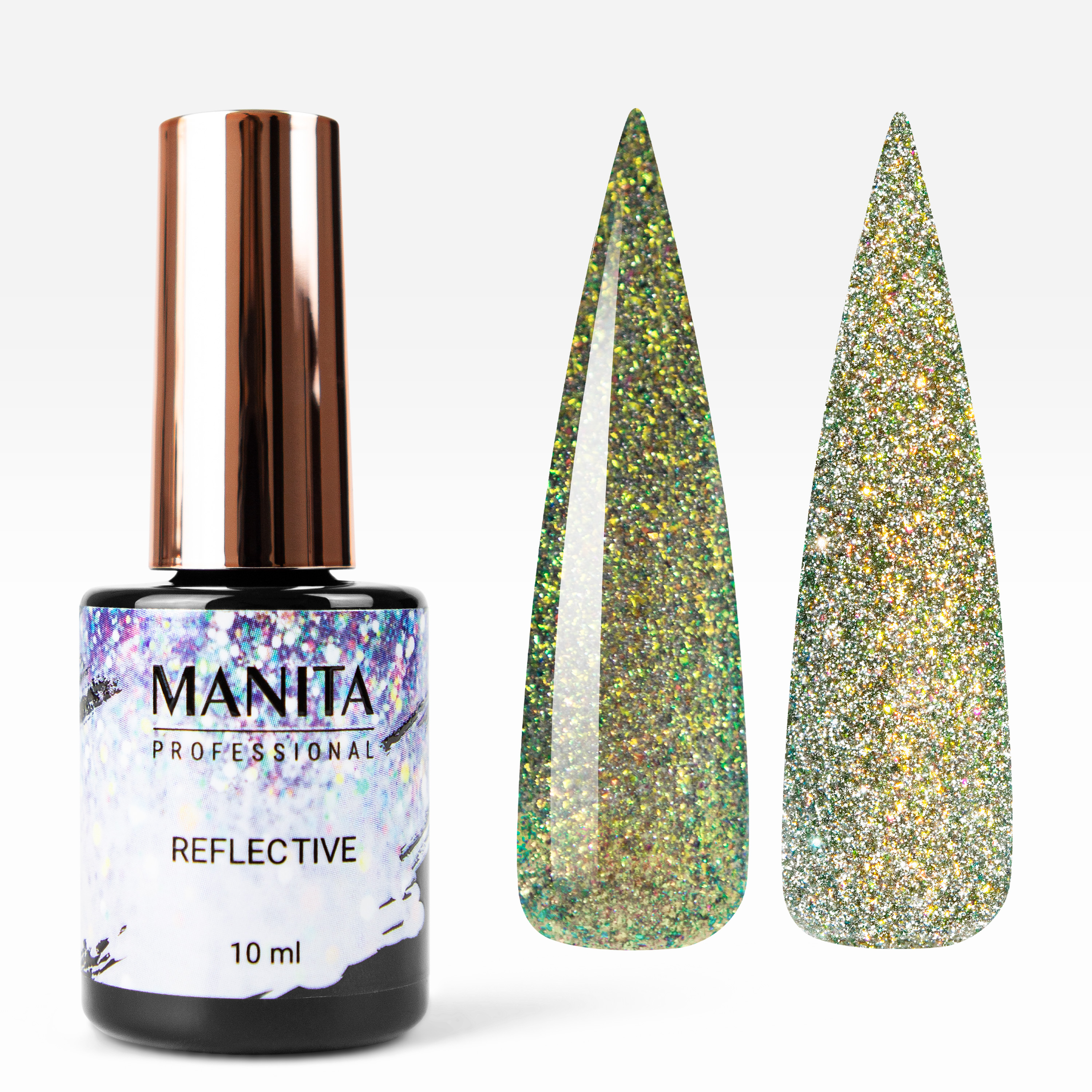 Гель-лак светоотражающий manita reflective multichrome 05 manita топ вельветовый без липкого слоя для гель лака top velvet 10