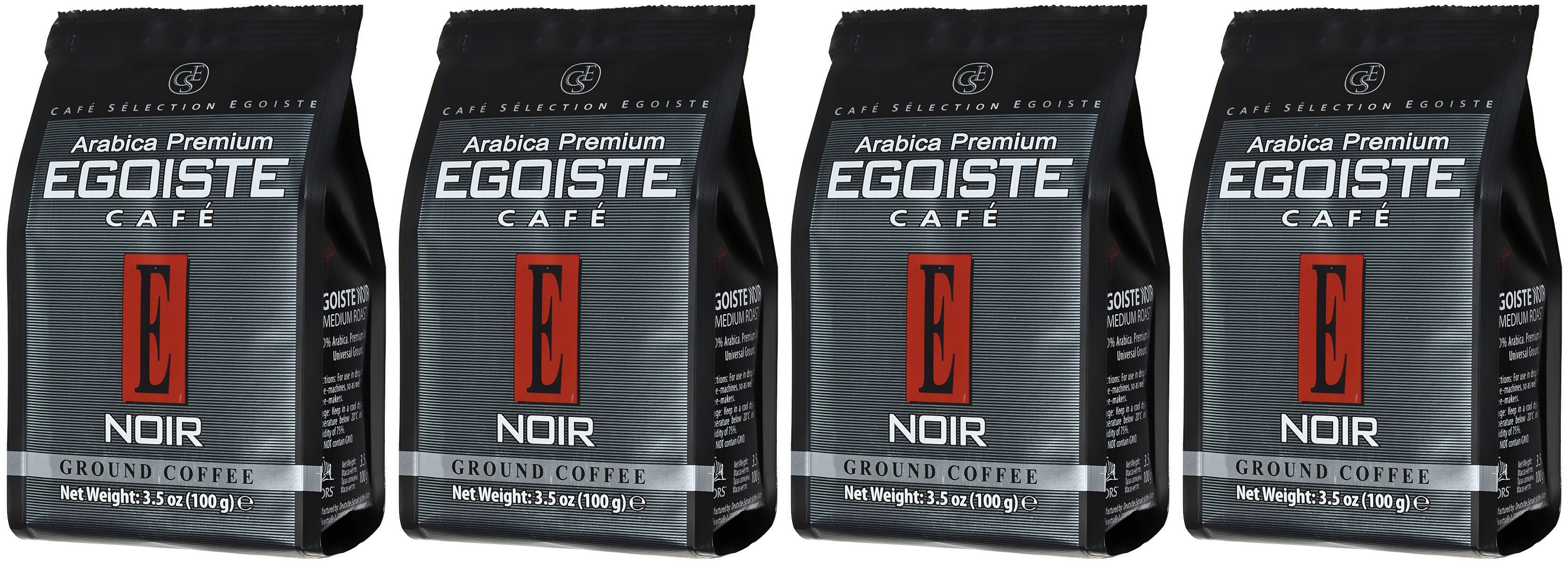 

Кофе молотый EGOISTE Noir Ground Pack 100 г х 4 шт, Noir 100гр Ground4