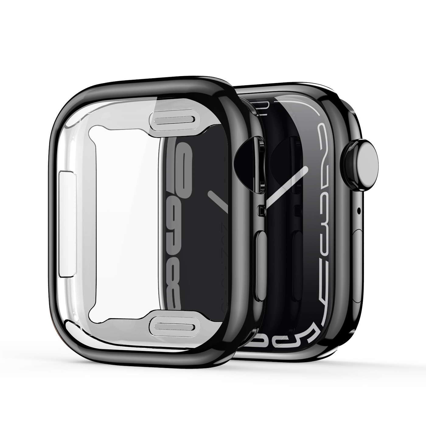 Чехол силиконовый для Apple Watch Series 7, (41 мм) TPU, Dux Ducis Samo Series, черный
