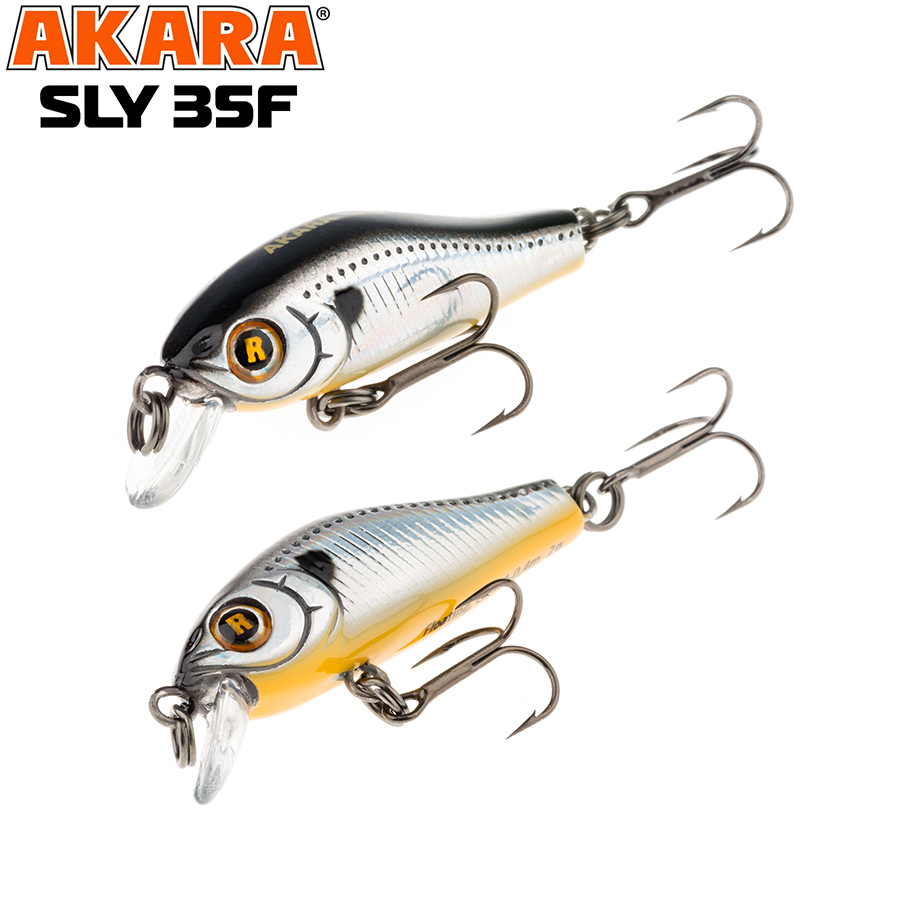 

Воблер Akara Sly 35F 2,0 гр 1/14 oz 1,4 in A23, Разноцветный, Sly