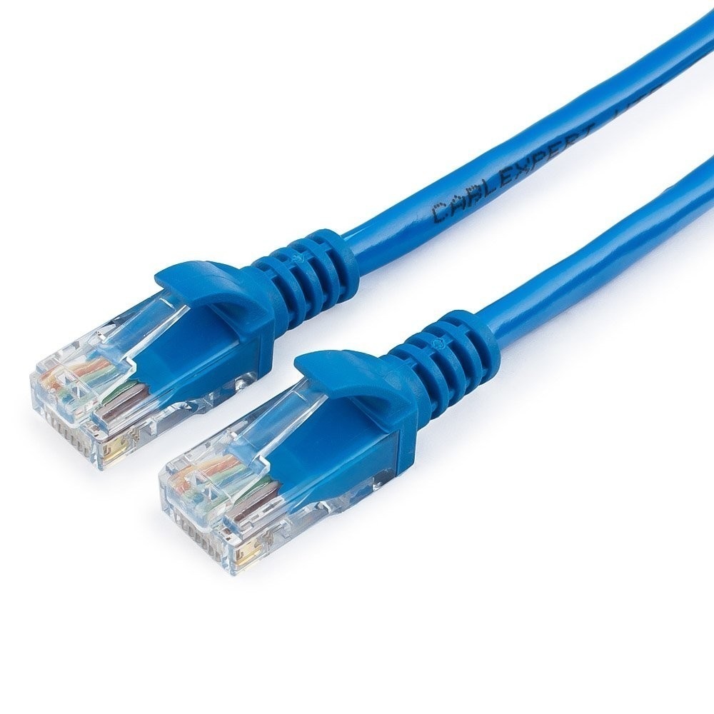 

Сетевой кабель Gembird Cablexpert UTP cat.5e 3m Blue PP12-3M/B, Серый