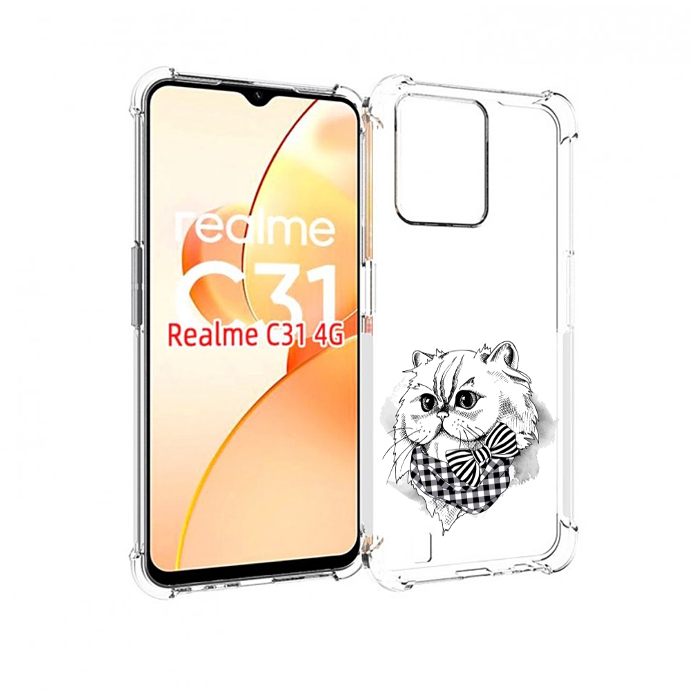 

Чехол MyPads нарисованная красивая кошечка для OPPO Realme C31, Прозрачный, Tocco