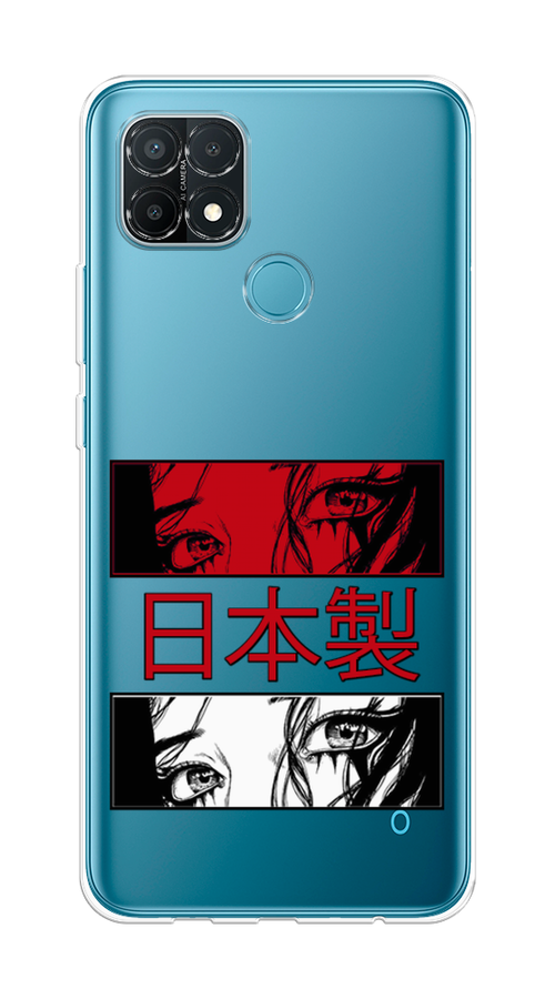 

Чехол на Oppo A15/A15s "Аниме глаза манга", Красный;белый;черный, 254750-4