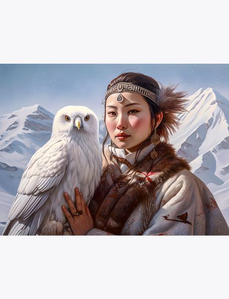 

Алмазная мозаика на подрамнике Индейские девушки, 50x40 см, 30 цветов, 63770, ПРА-338