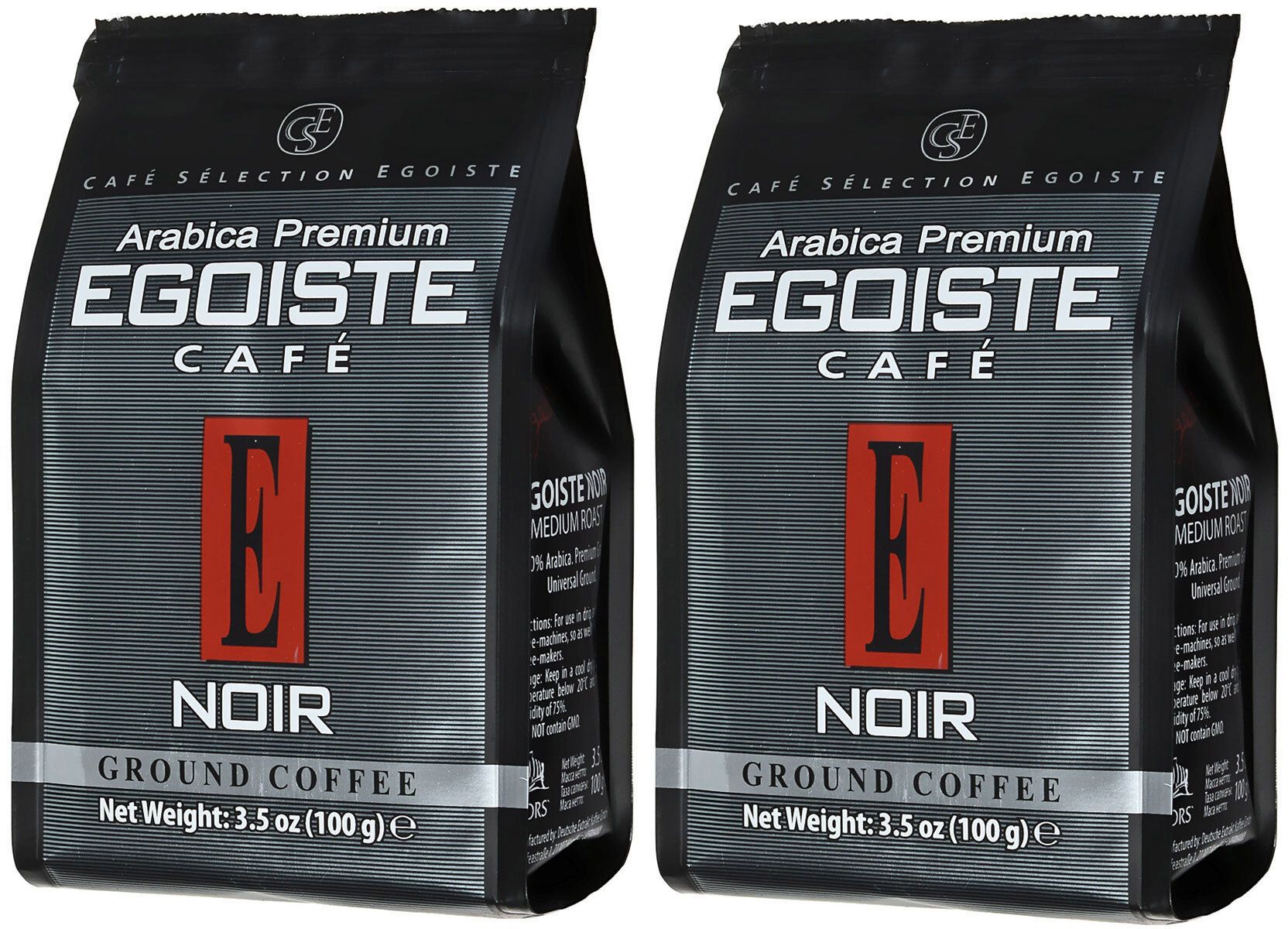 

Кофе молотый EGOISTE Noir Ground Pack 100 г х 2 шт, Noir 100гр Ground2