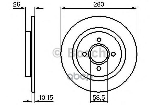 

0 986 479 049_Диск Тормозной Задний Ford Focus 2.0 02> Bosch 0986479049
