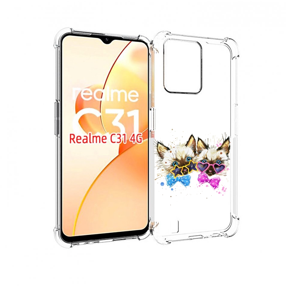 

Чехол MyPads милые котята для OPPO Realme C31, Прозрачный, Tocco