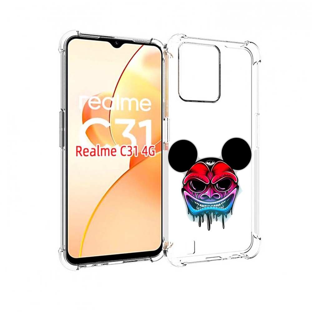 

Чехол MyPads микки в маске для OPPO Realme C31, Прозрачный, Tocco