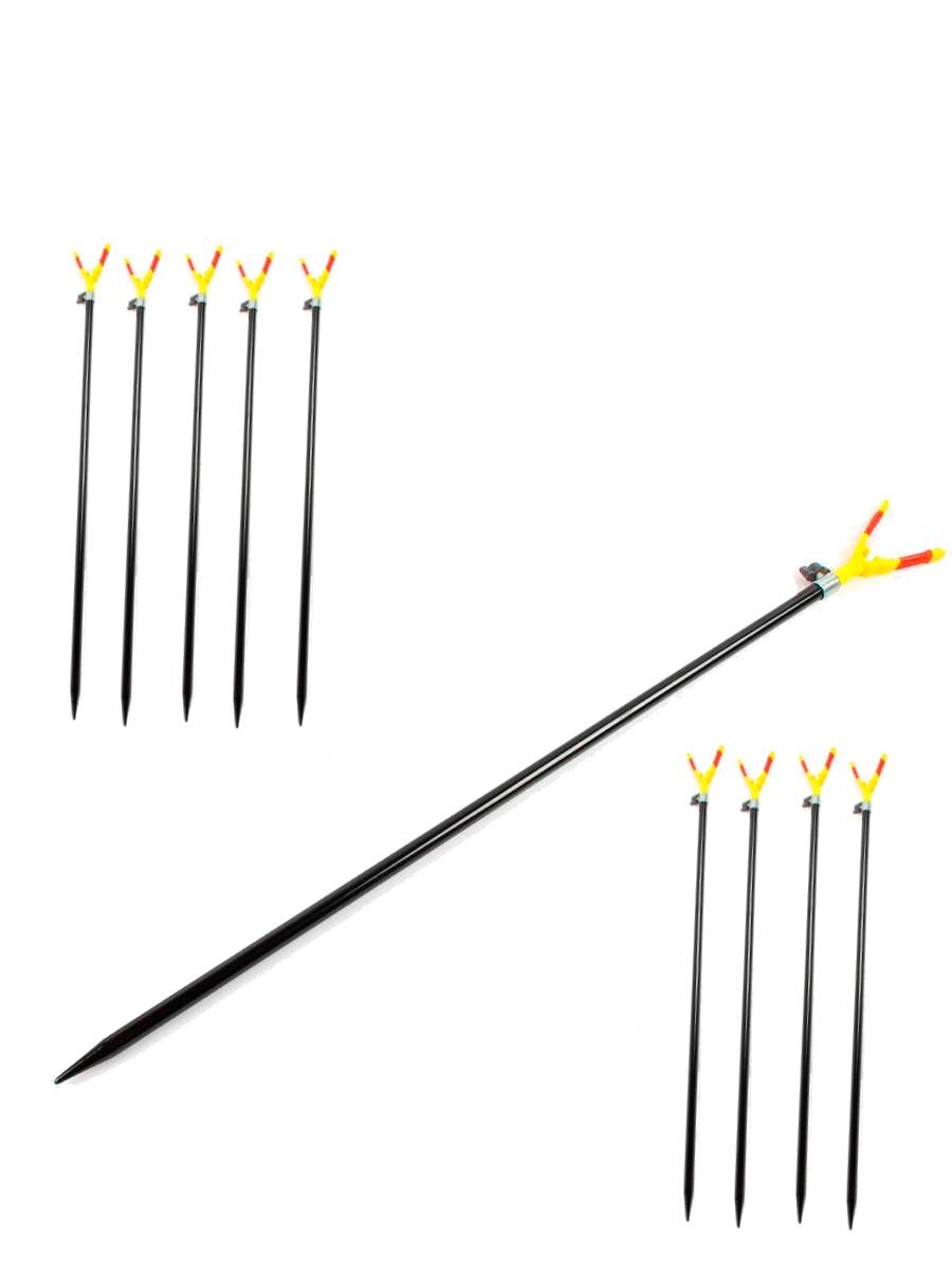 Подставка для удочки, телескопическая 180 см, желтая. Набор 10 шт.