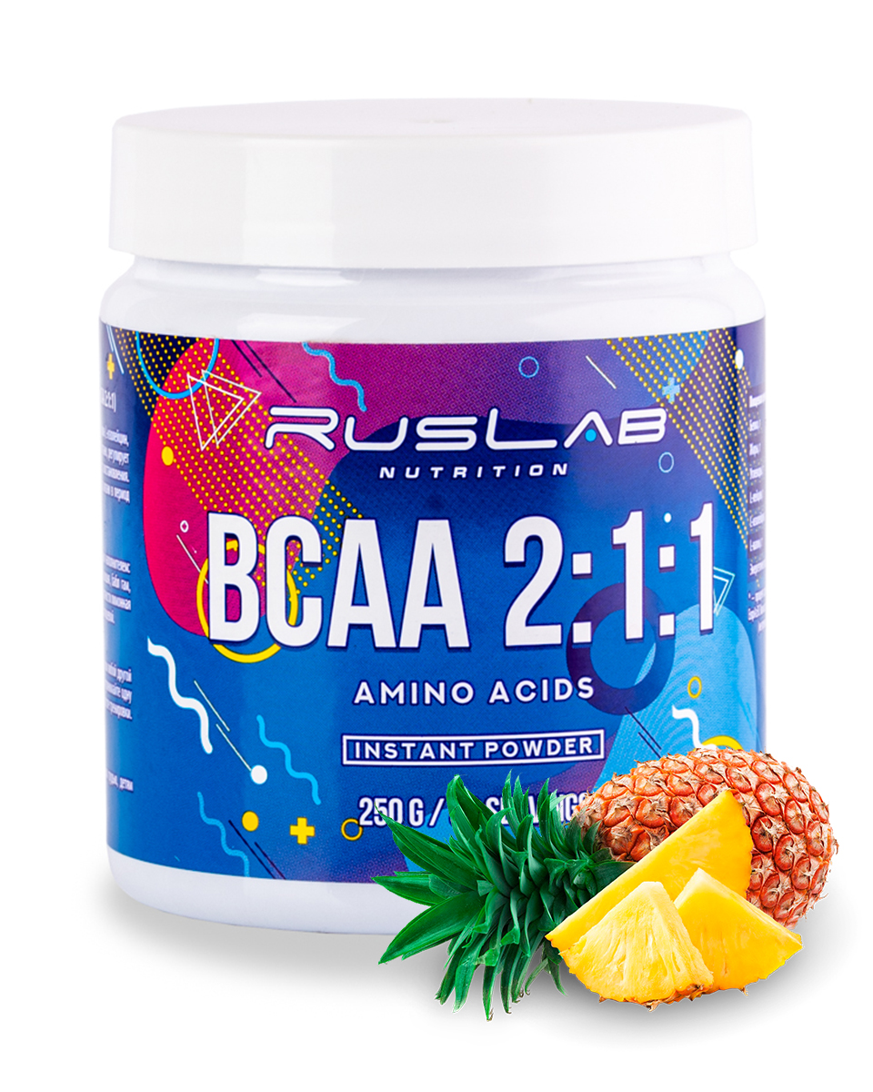 Аминокислота RusLabNutrition BCAA Instant Powder 250гр вкус ананас