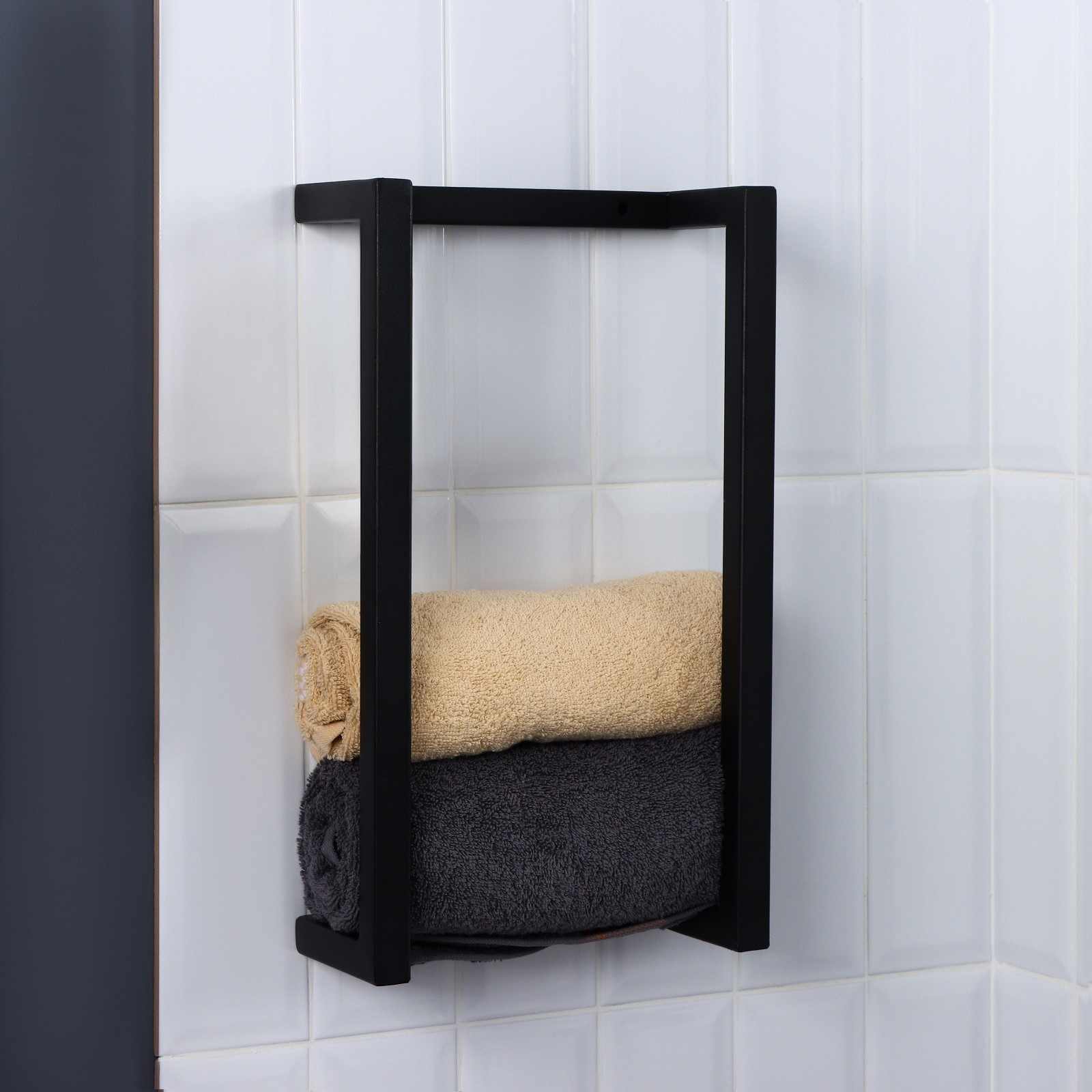 

Держатель для полотенец 10x23x40 см, черный