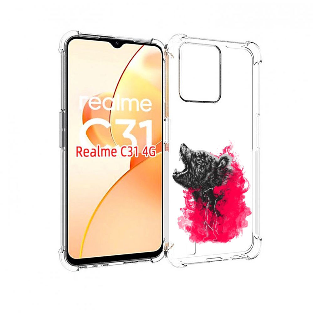 

Чехол MyPads медведь в дымке для OPPO Realme C31, Прозрачный, Tocco