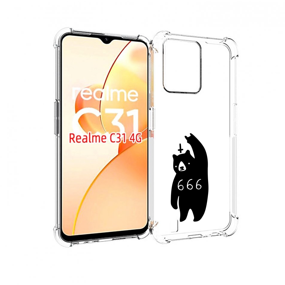 

Чехол MyPads медведь 666 для OPPO Realme C31, Прозрачный, Tocco