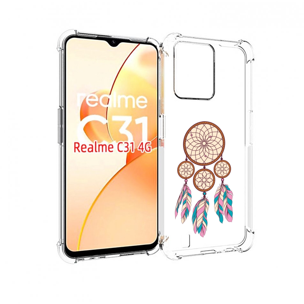 

Чехол MyPads ловец снов бежевый для OPPO Realme C31, Прозрачный, Tocco