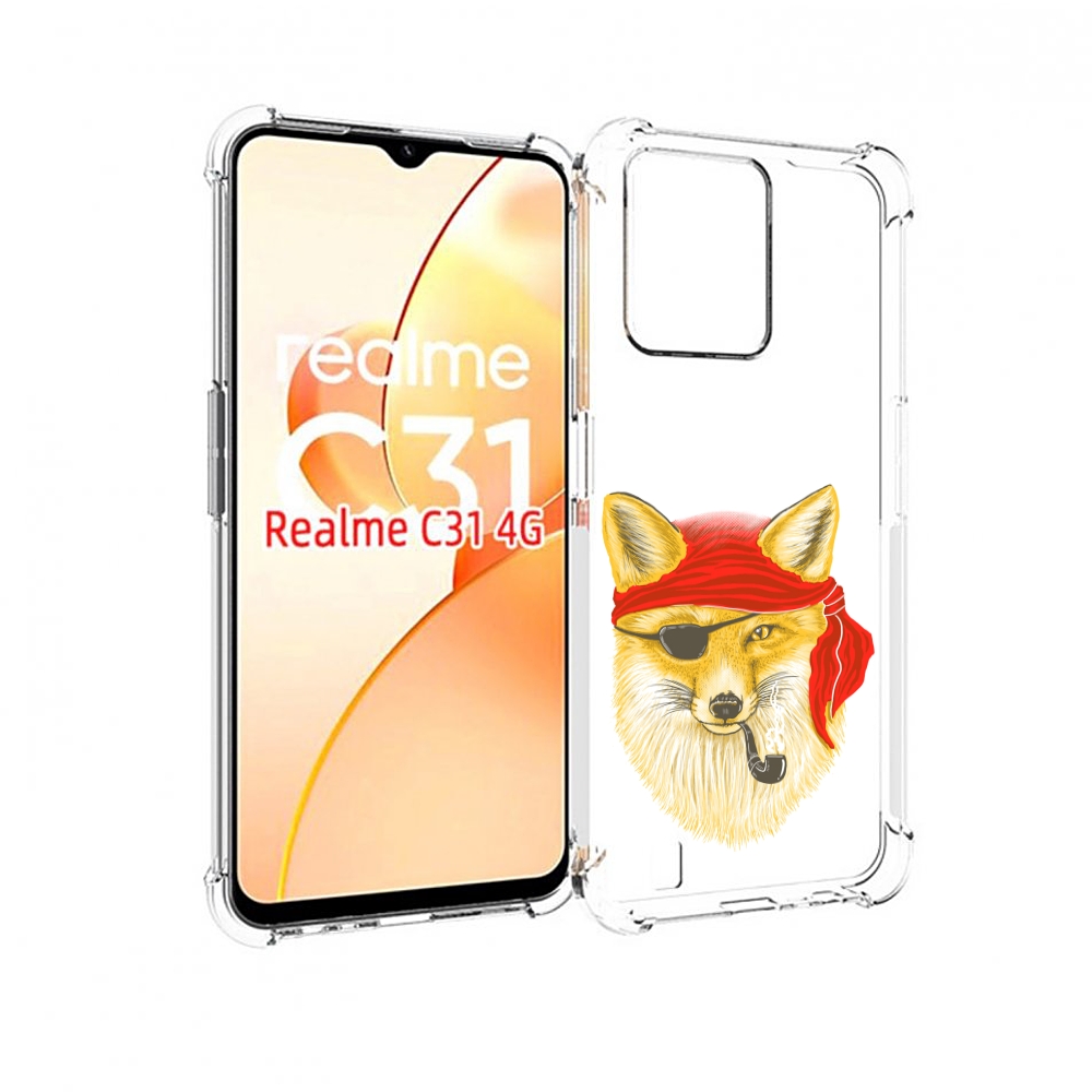 

Чехол MyPads лиса-пират для OPPO Realme C31, Прозрачный, Tocco