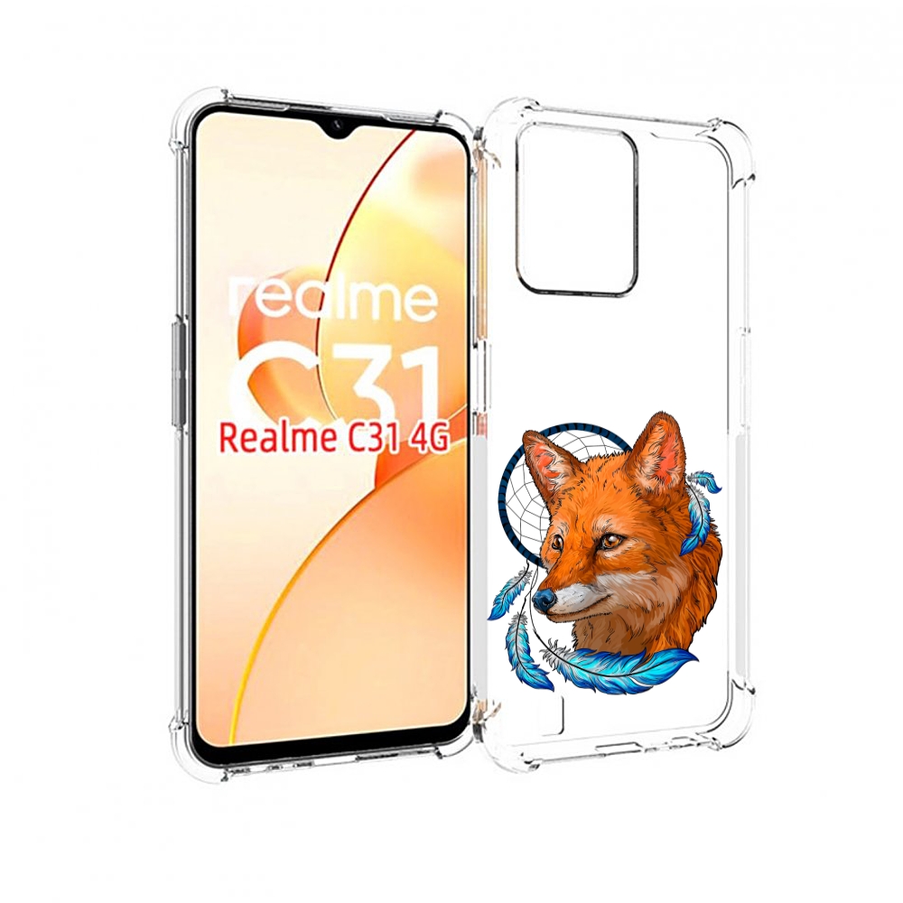 

Чехол MyPads лиса и ловец снов для OPPO Realme C31, Прозрачный, Tocco