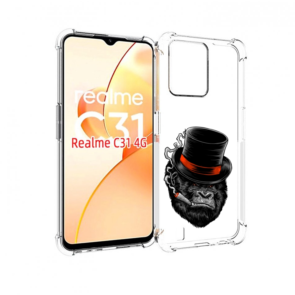 

Чехол MyPads дизайнерская горилла для OPPO Realme C31, Прозрачный, Tocco