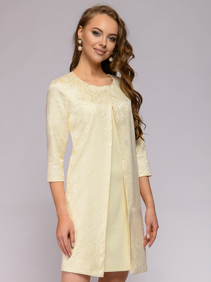 

Вечернее платье женское 1001dress 0112001-01038VA желтое 48, 0112001-01038