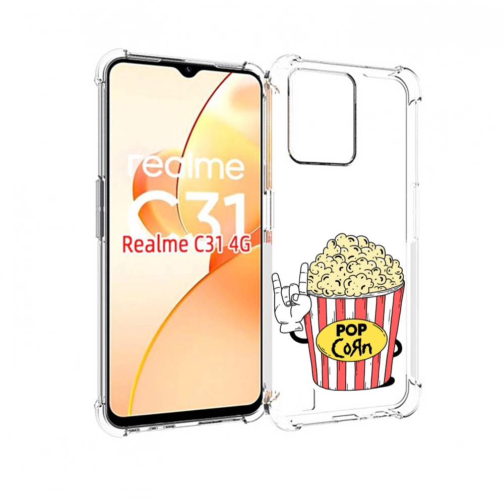 

Чехол MyPads крутой попкорн для OPPO Realme C31, Прозрачный, Tocco