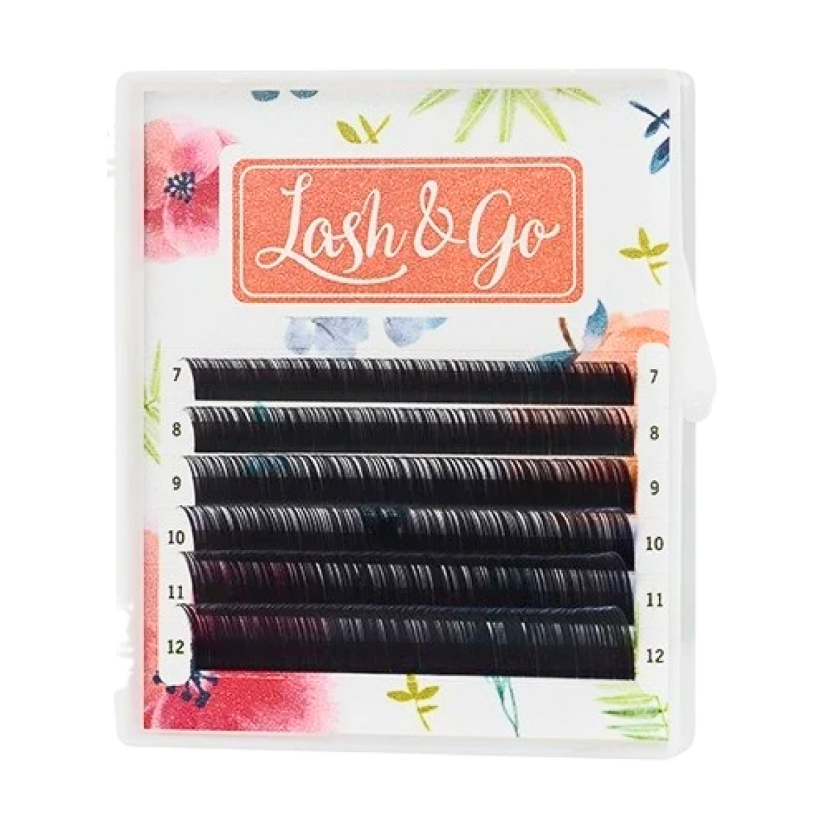 

Ресницы Lash&Go Ombre на ленте 0,10 7-12 мм C-изгиб пепельные, Серый