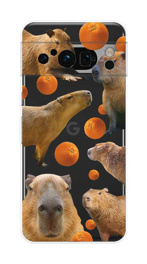 

Чехол на Google Pixel 8 Pro "Капибара и апельсины", Бежевый;оранжевый, 271650-1