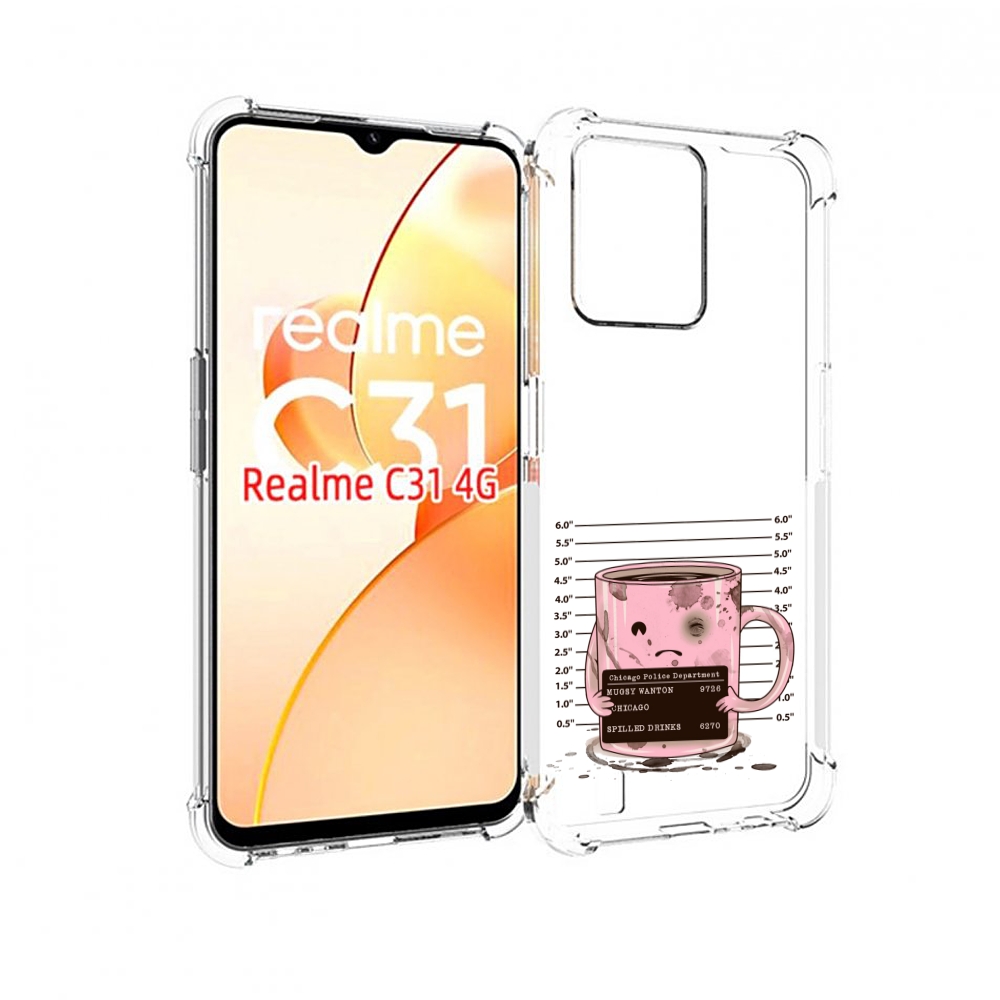 

Чехол MyPads кружка для OPPO Realme C31, Прозрачный, Tocco