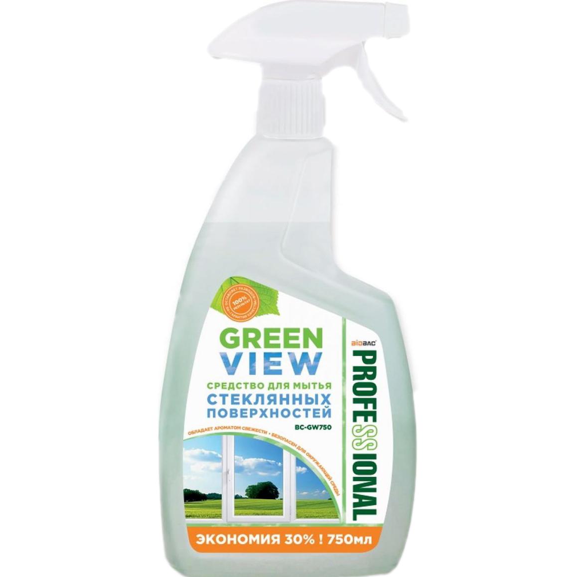 Средство Biobac Green View для мытья стеклянных поверхностей, 750 мл