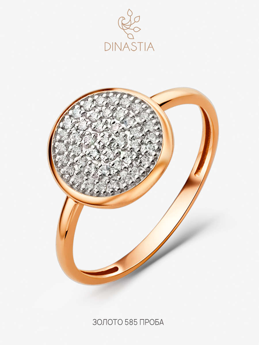 

Кольцо из золота р.  DINASTIA.GOLD 016451, фианит, 016451