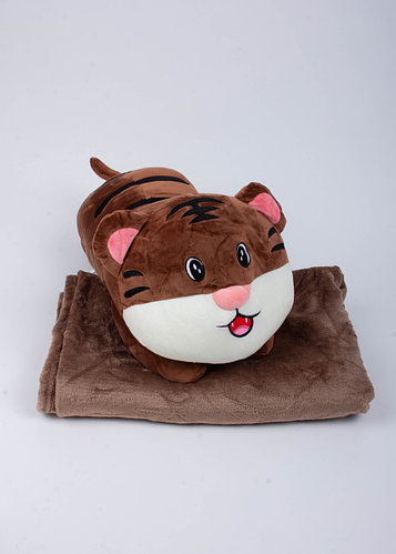 фото Подушка-игрушка тигр коричневый nobrand