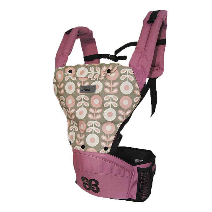 Хипсит-рюкзак Sinbii Simple fit + double set 2502 + double set, розовый накладки sinbii для обсасывания на лямки хипсита эргорюкзака розовый горошек